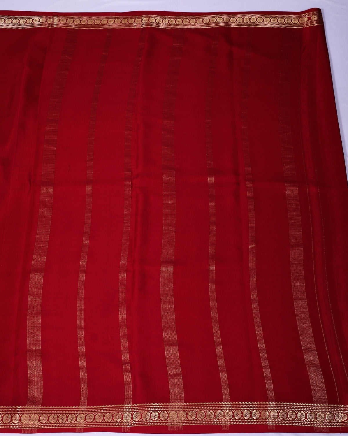 Red CSS Harini Pp Self Pure Crepe Silk Saree
