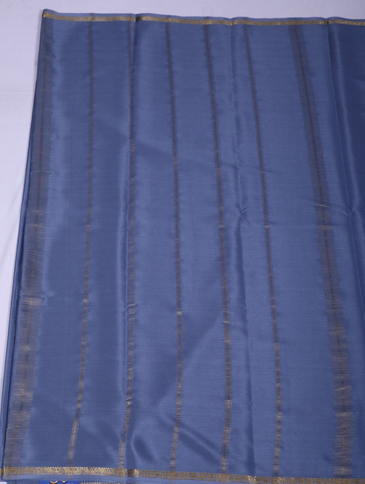 Grey Elephant PP Self Pure Crepe Silk Saree