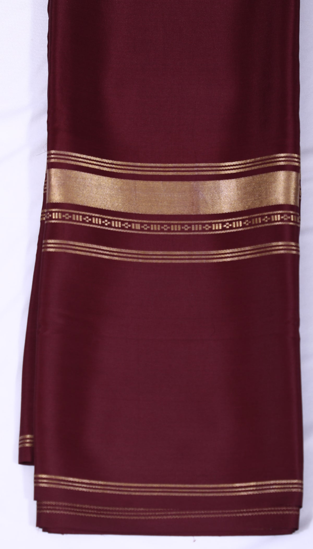 Deep Wine Kalpana Btx Self Pure Crepe Silk Saree