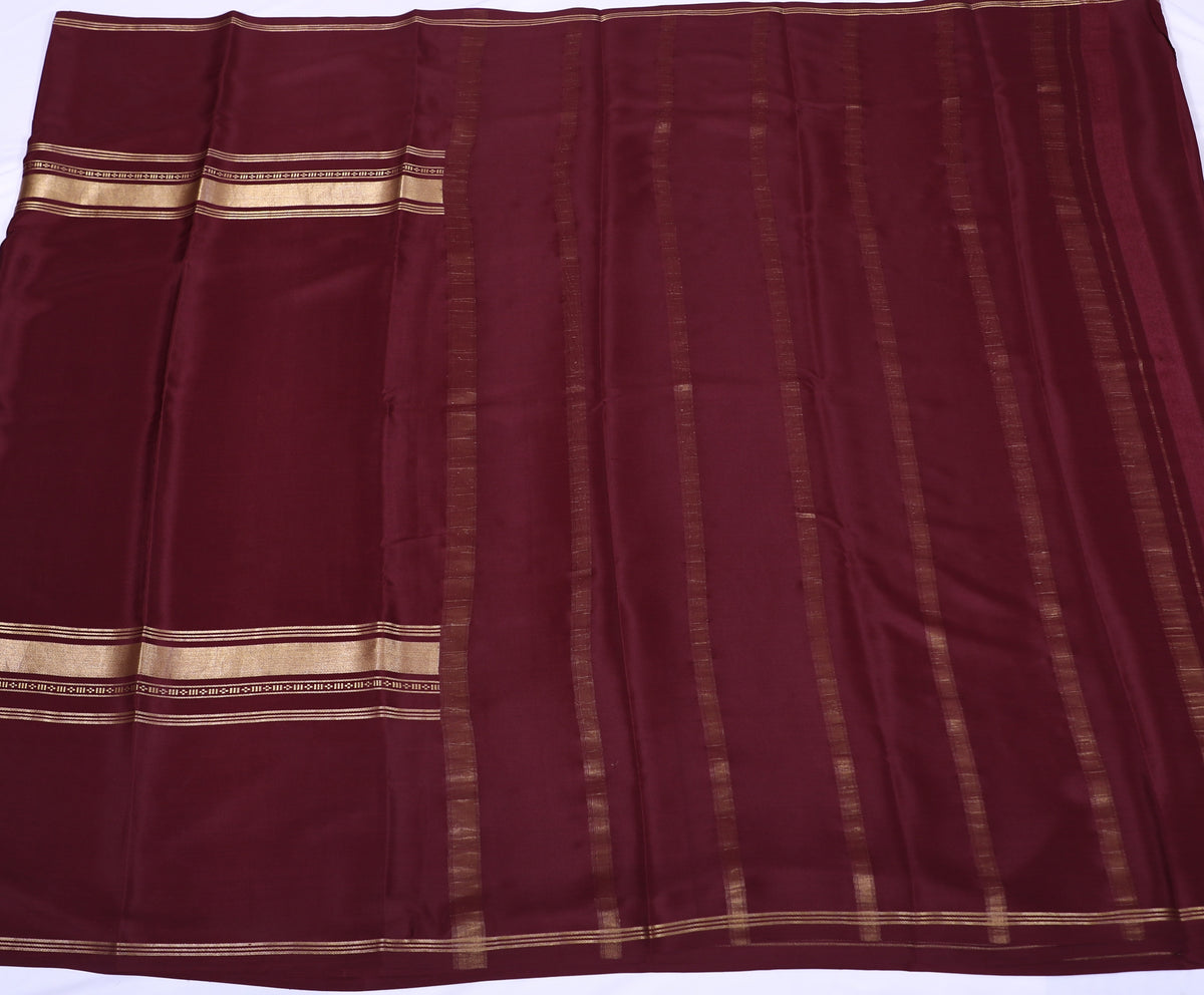 Deep Wine Kalpana Btx Self Pure Crepe Silk Saree