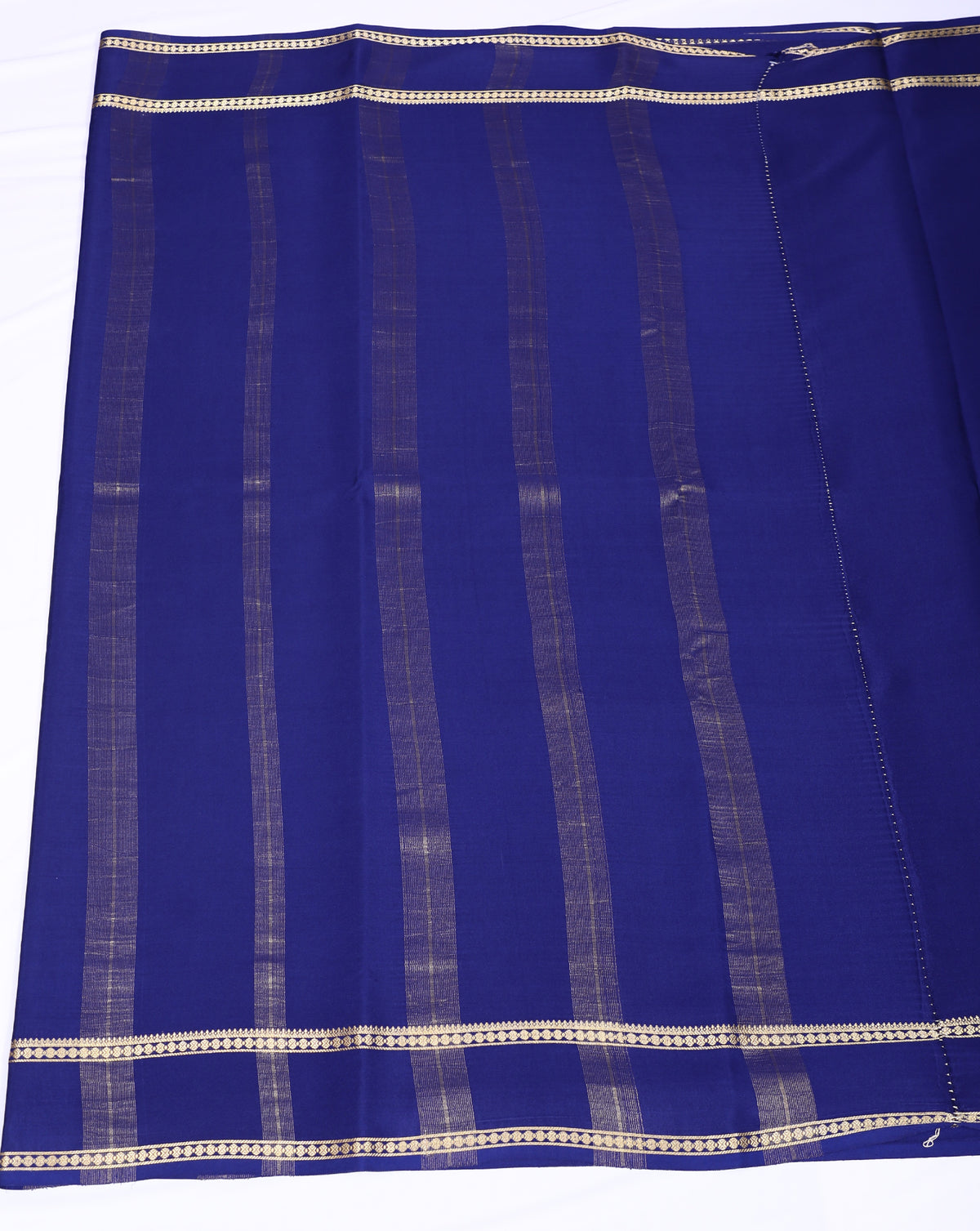 Dark Blue CSS Rudrakshi Btx Self Pure Crepe Silk Saree