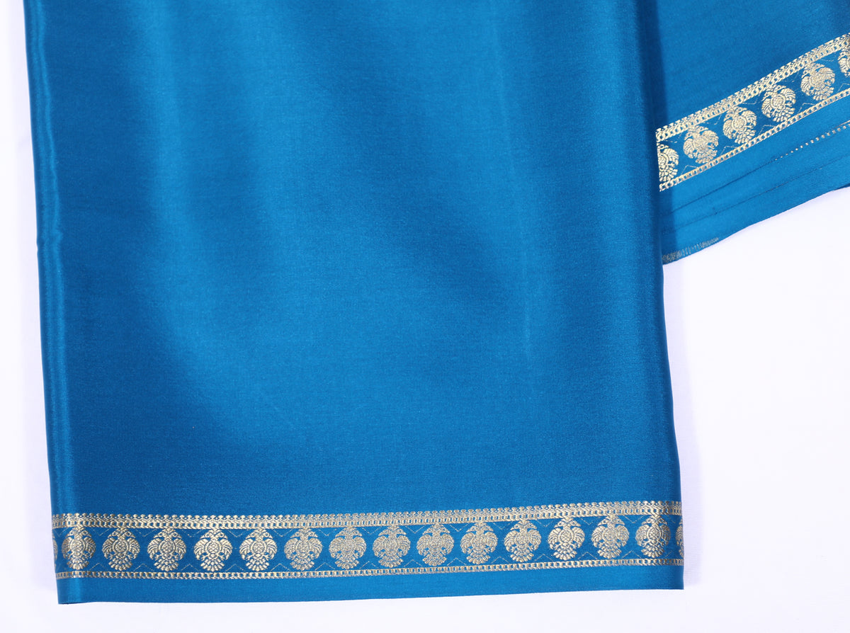 Bottle Green CSS Berunda Pp Self Pure Crepe Silk Saree