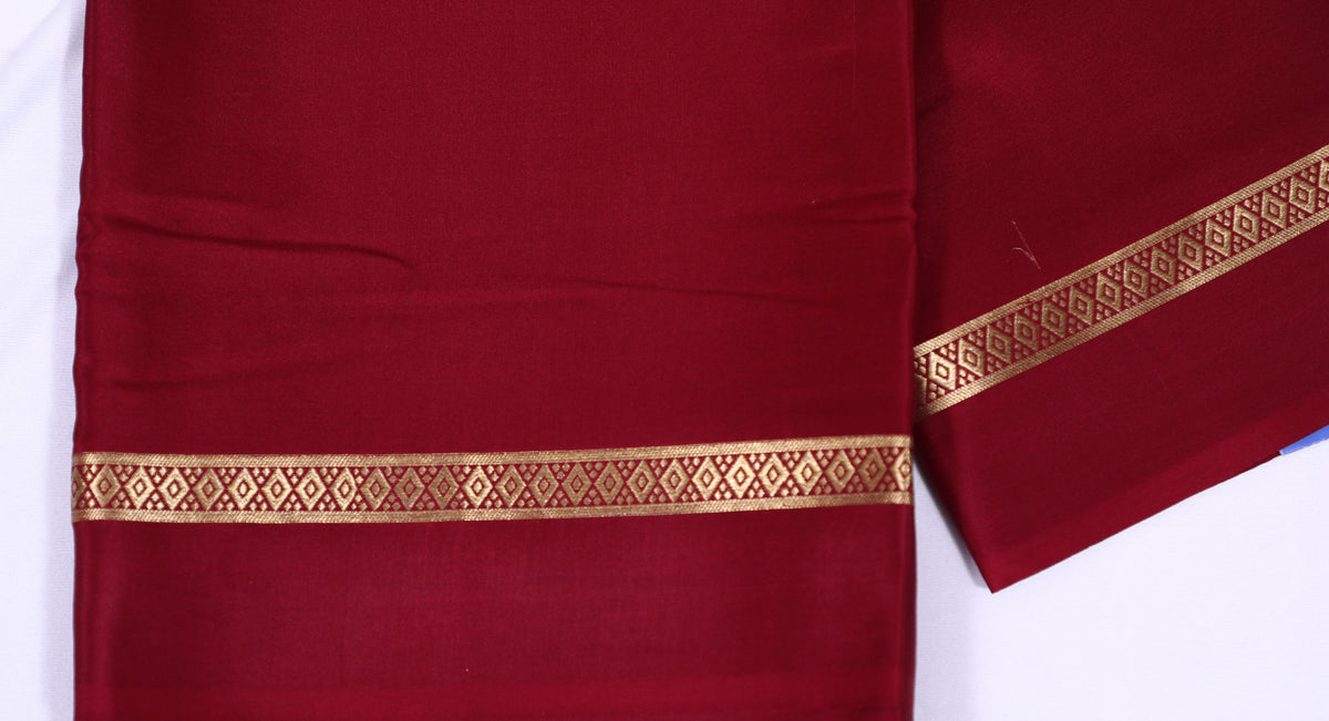 Maroon Ritu Btx Self Pure Crepe Silk Saree