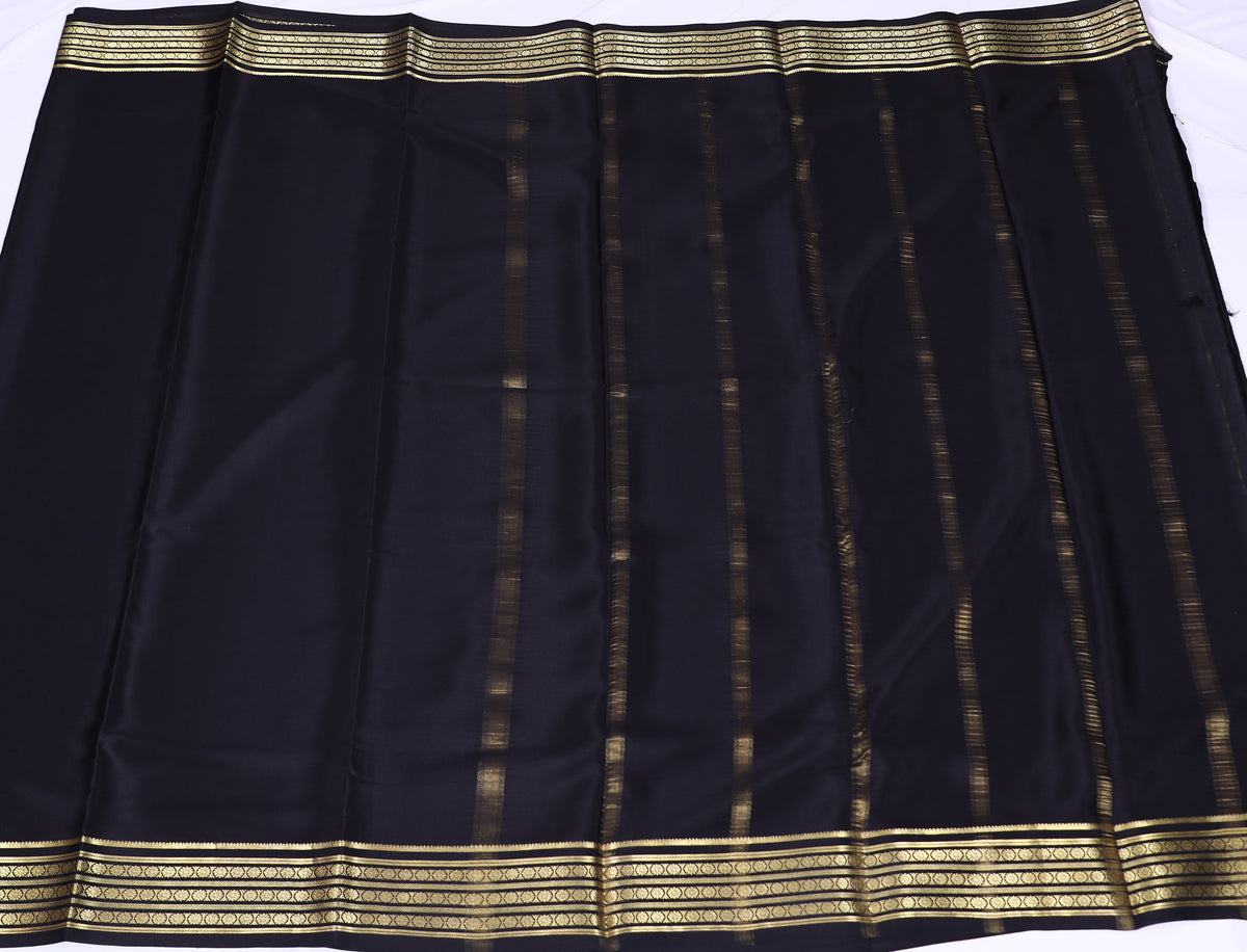 Black Shambhavi Btx Self Pure Crepe Silk Saree
