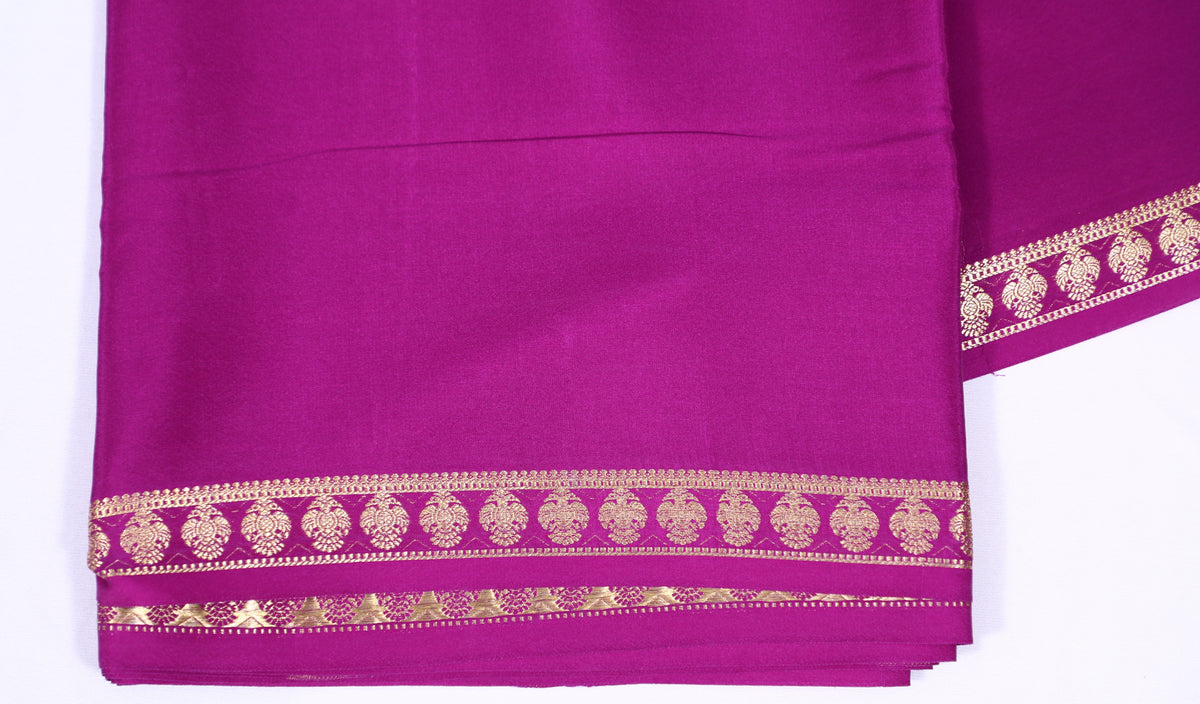 Dark Pink CSS Berunda Pp Self Pure Crepe Silk Saree