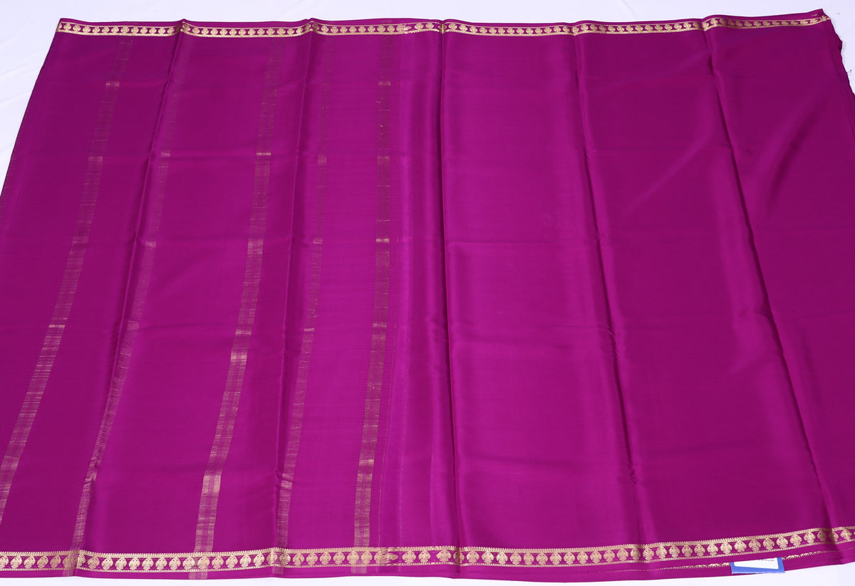 Dark Pink CSS Berunda Pp Self Pure Crepe Silk Saree