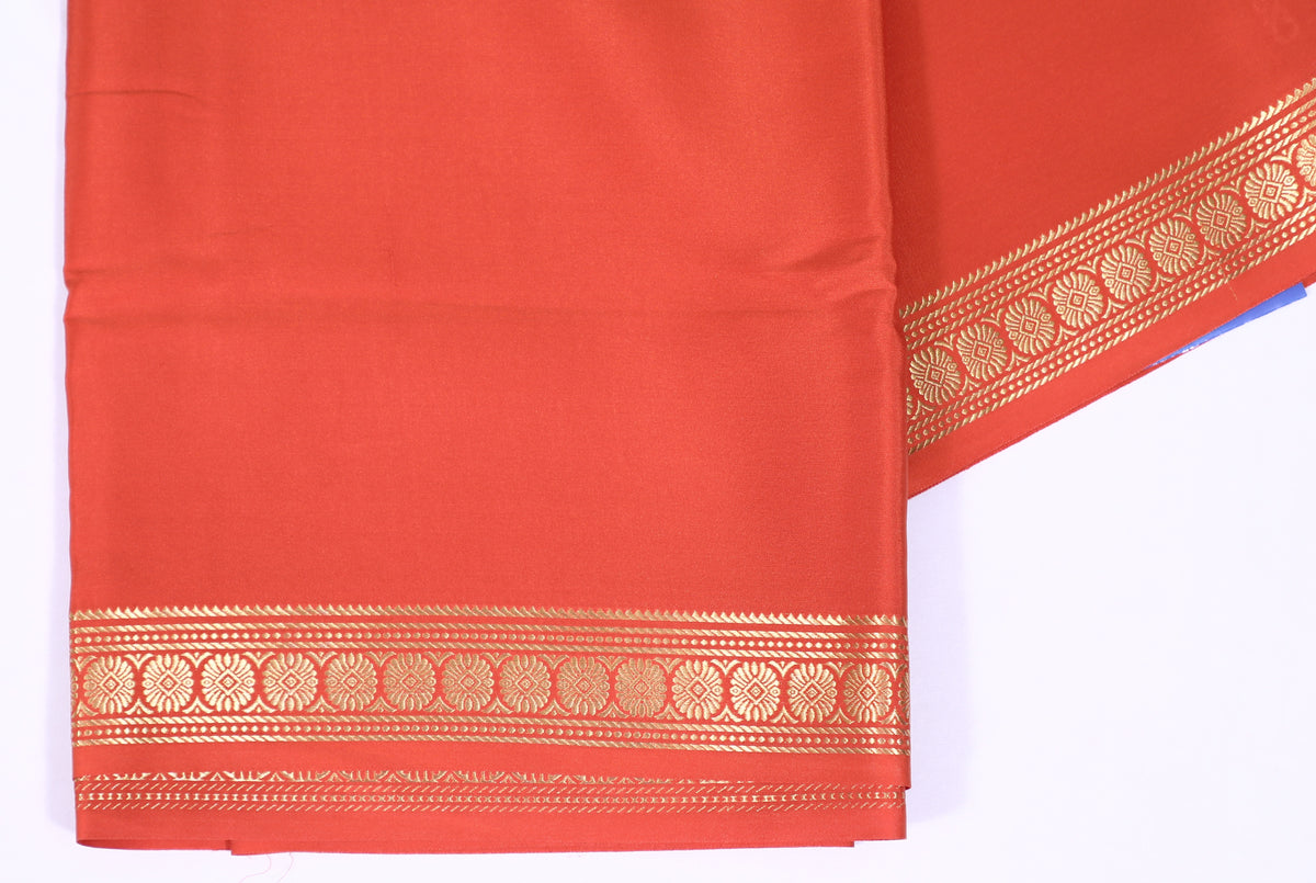 Orange CSS Harini Pp Self Pure Crepe Silk Saree