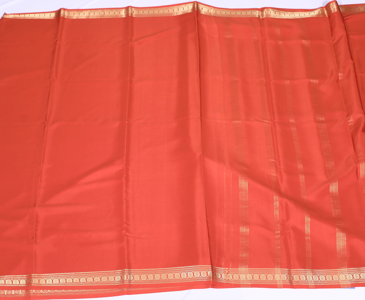 Orange CSS Harini Pp Self Pure Crepe Silk Saree