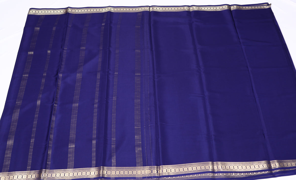 Navy Blue CSS Harini Pp Self Pure Crepe Silk Saree