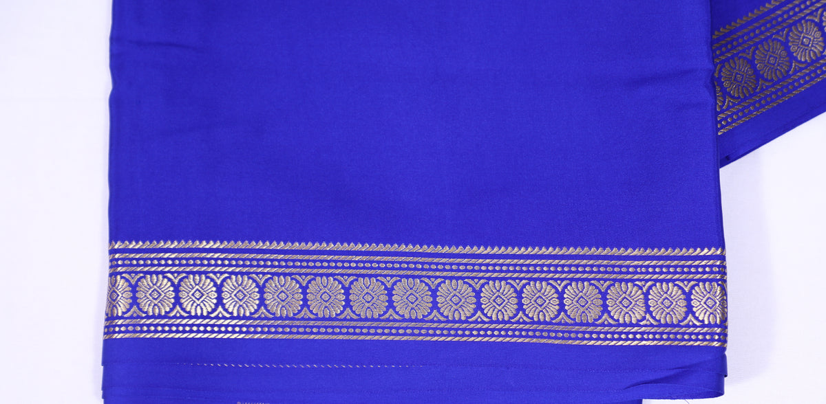 Dark Blue CSS Harini Pp Self Pure Crepe Silk Saree