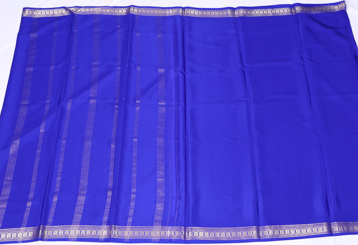 Dark Blue CSS Harini Pp Self Pure Crepe Silk Saree