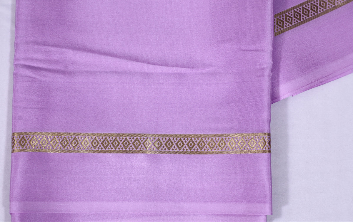 Light lavender Ritu Btx Self Pure Crepe Silk Saree