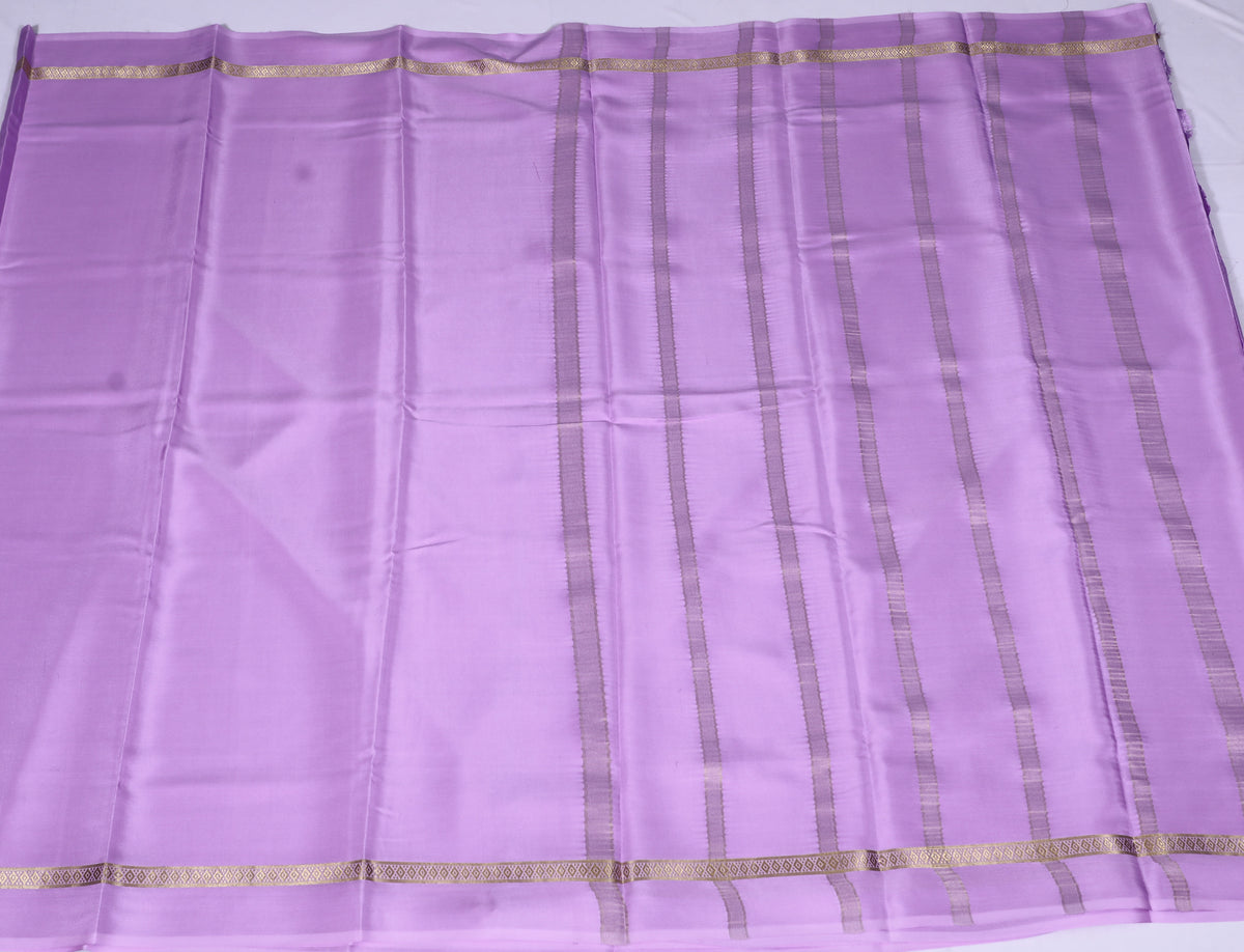Light lavender Ritu Btx Self Pure Crepe Silk Saree