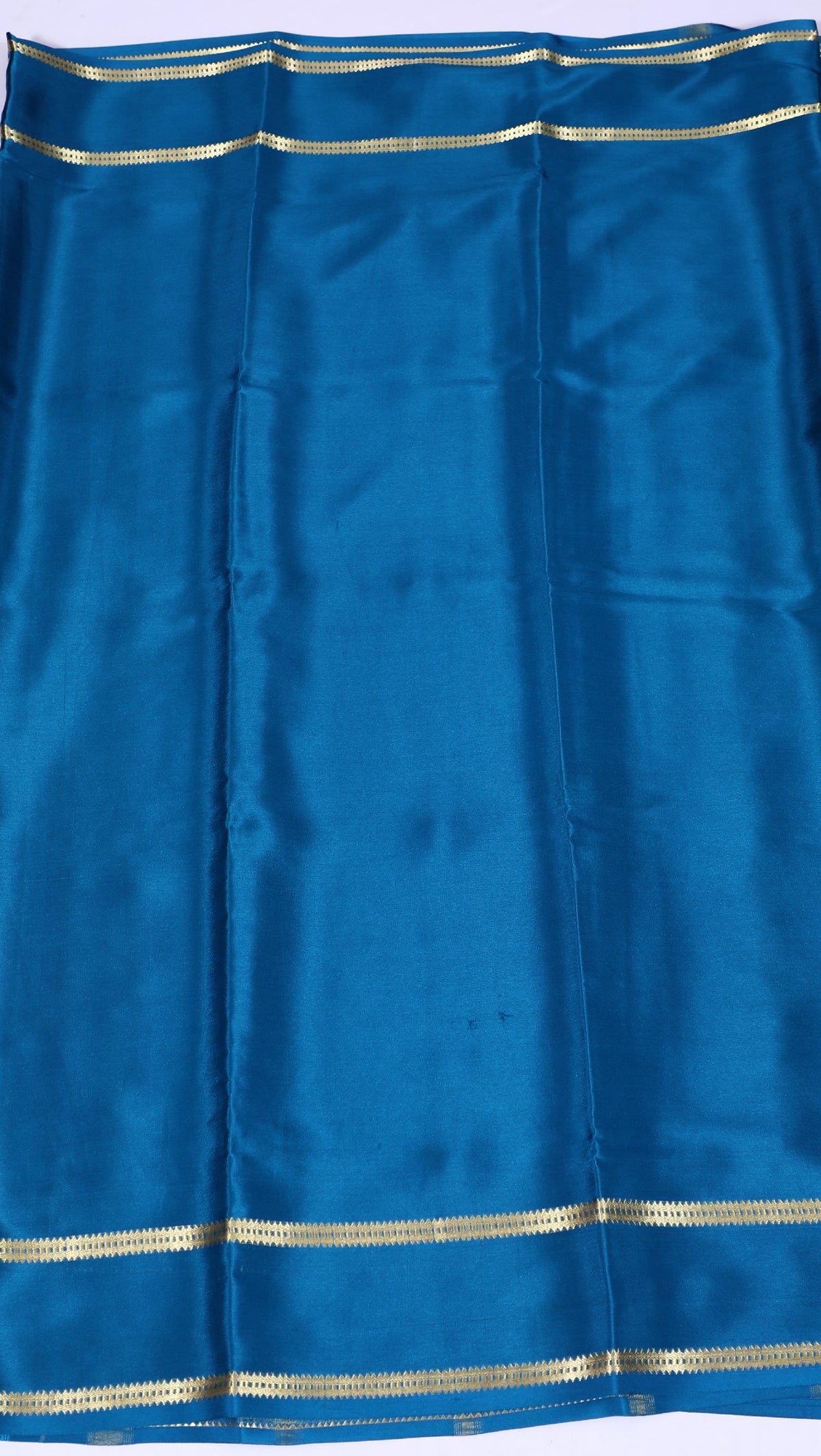 Green with blue Veda Btx Cont Pure Crepe Silk Saree