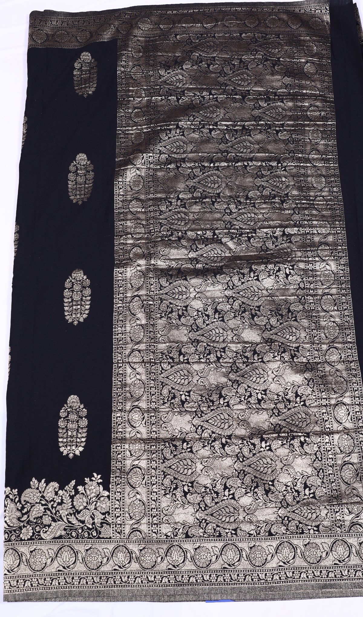 Black Semi Banarasi Khadi Georgette