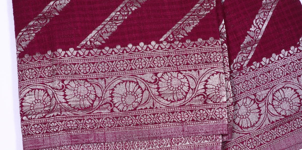 Pink Banarasi Khadi Georgette