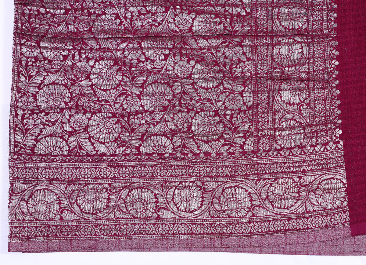 Pink Banarasi Khadi Georgette