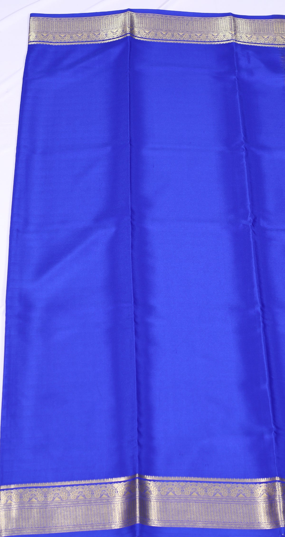 Dark Blue Nithya Pp Self Pure Crepe Silk Saree