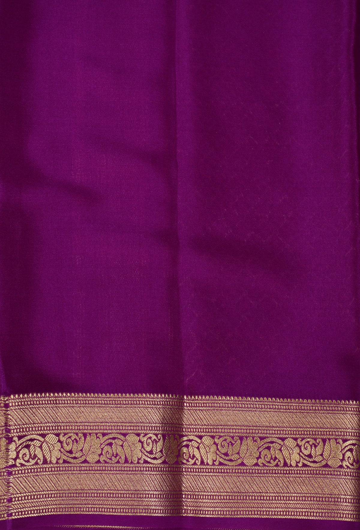 Lavender Self Zari Brocade Pure Crepe Silk Saree
