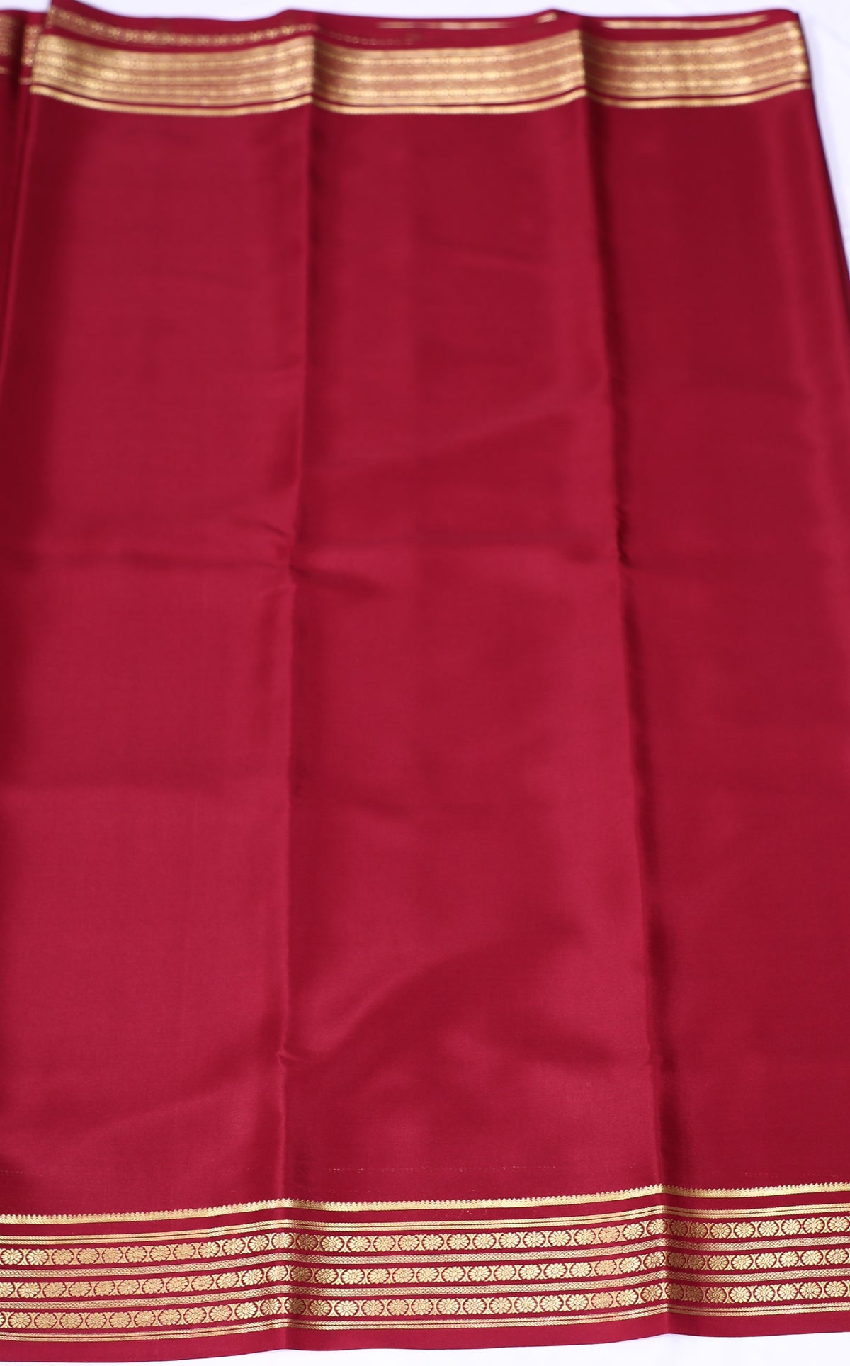 Maroon Shambhavi Btx Self Pure Crepe Silk Saree
