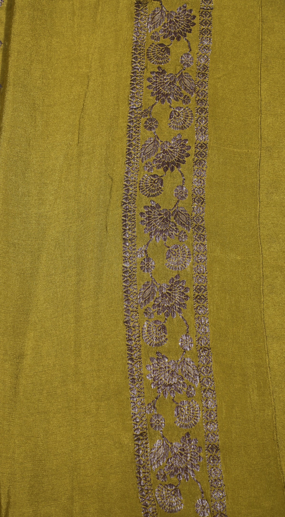 Green with Antique Zari Banarasi Khadi Georgette