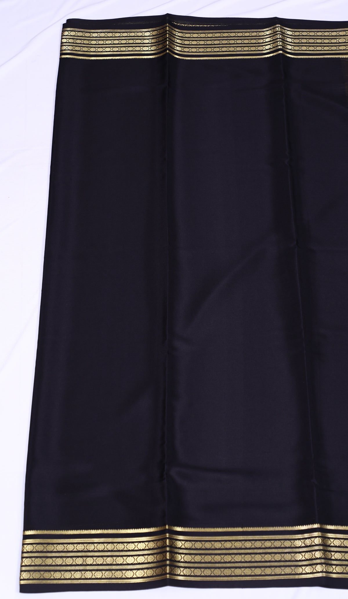 Black Shambhavi Btx Self Pure Crepe Silk Saree