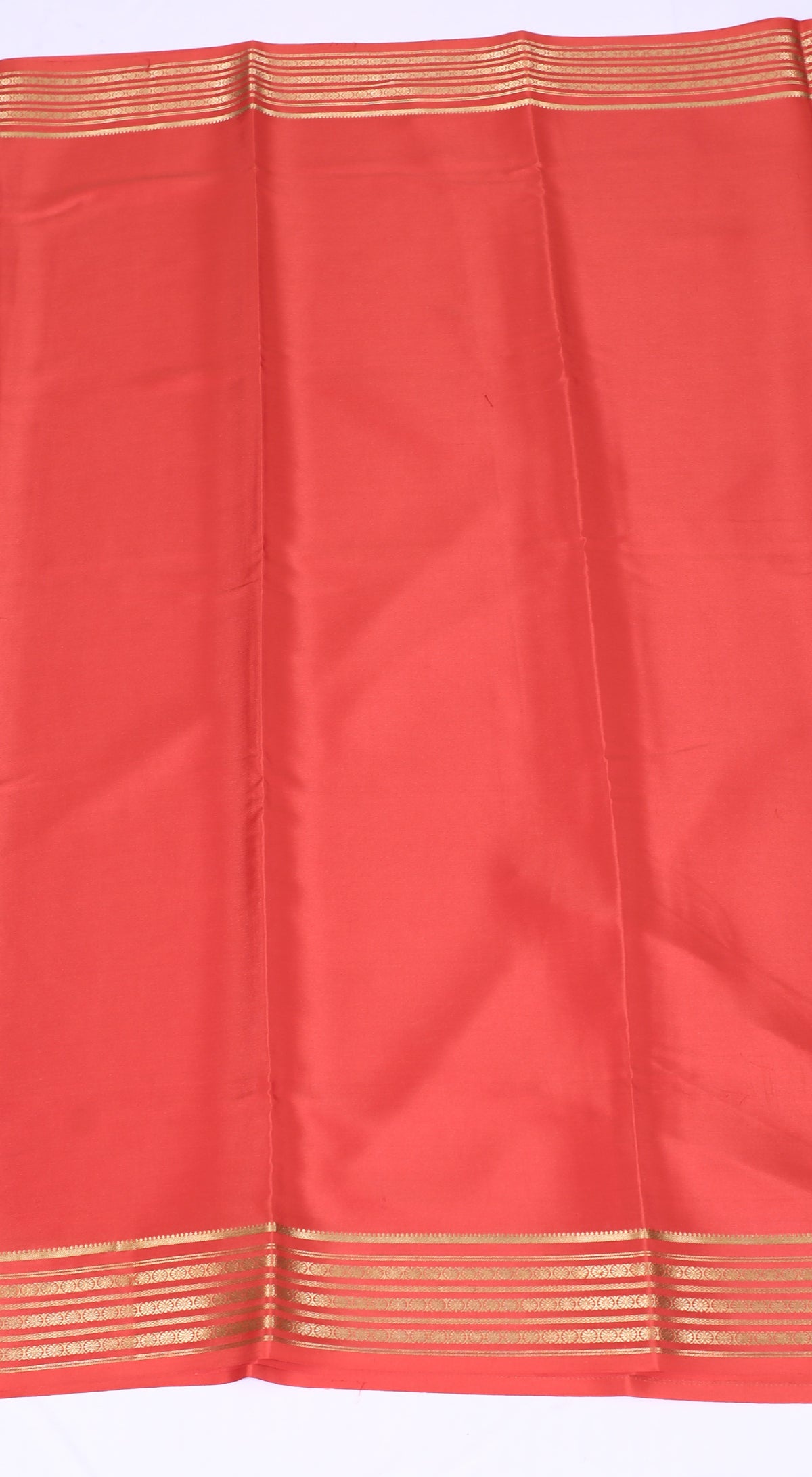 Orange Shambhavi Btx Self Pure Crepe Silk Saree