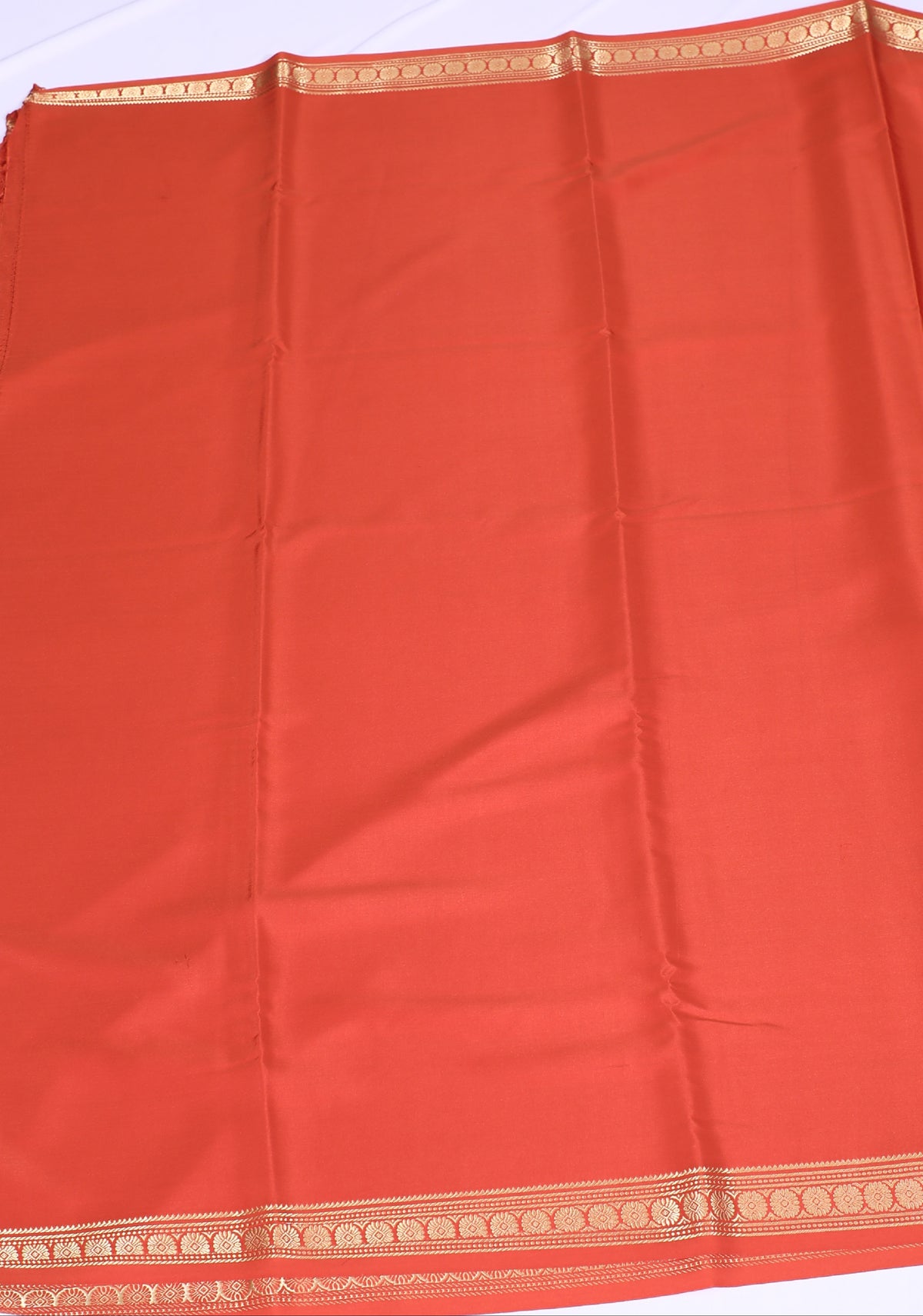 Orange CSS Harini Pp Self Pure Crepe Silk Saree