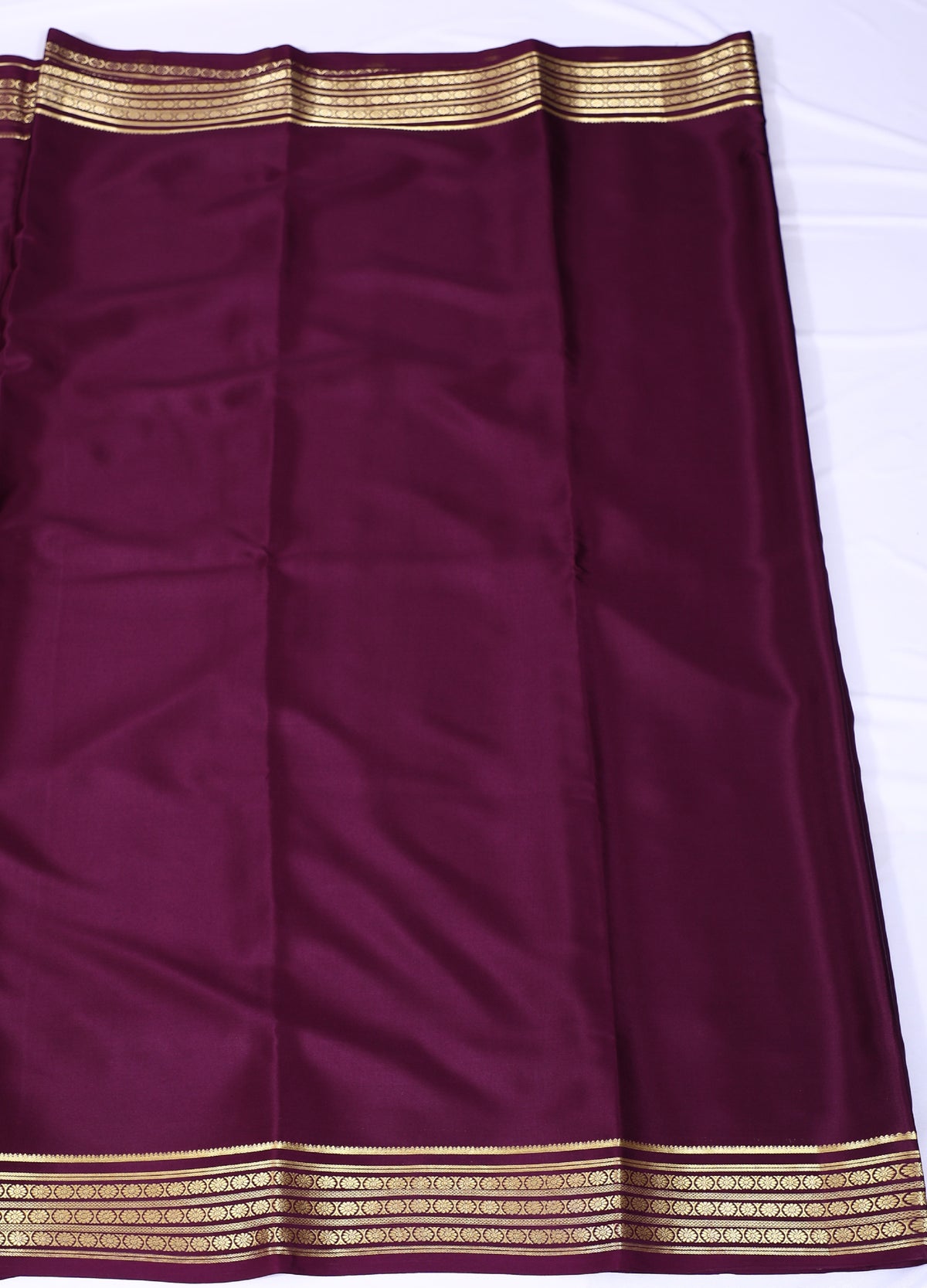 Wine Shambhavi Btx Self Pure Crepe Silk Saree