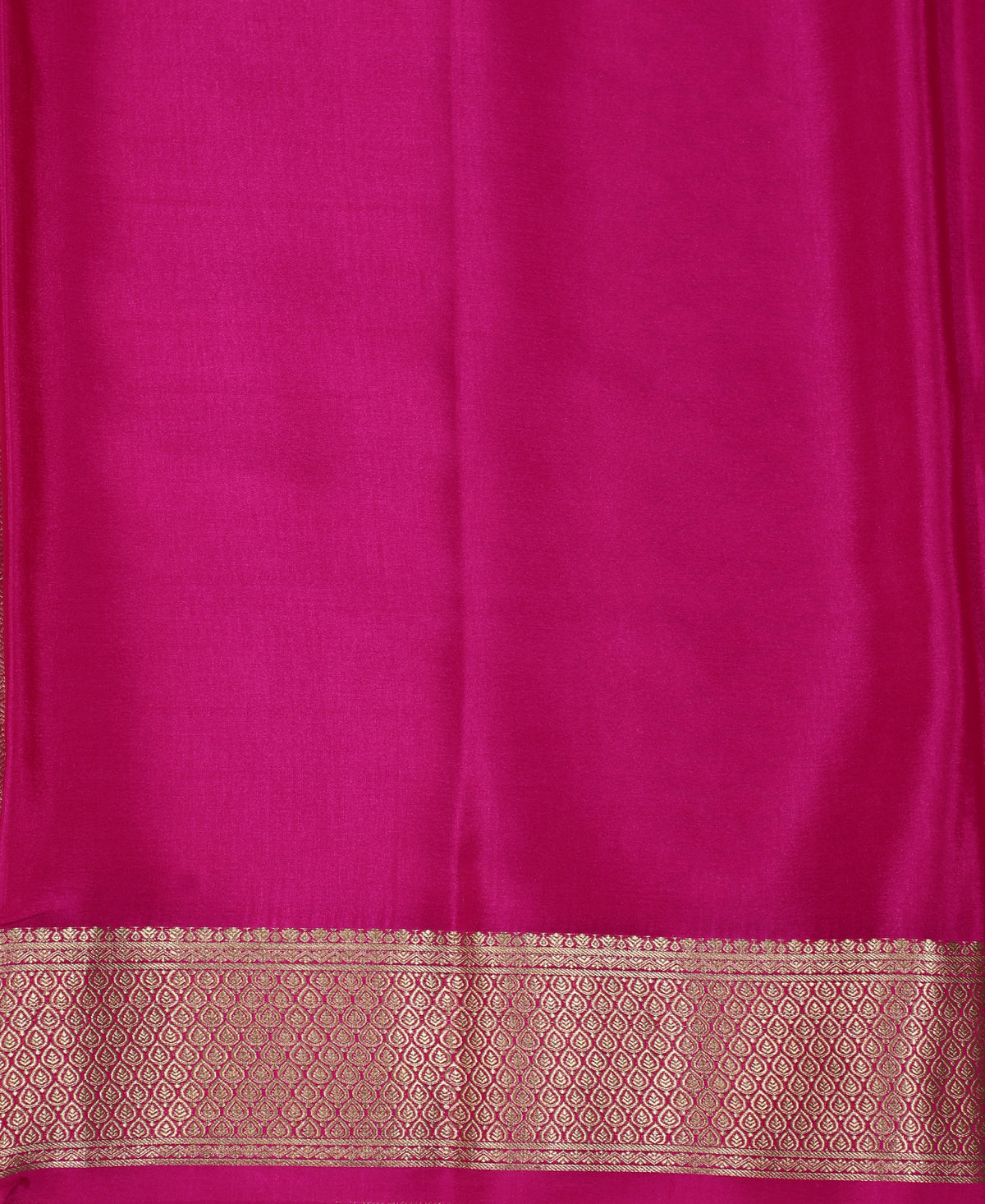 Pink Self Zari Elephant Brocade Pure Crepe Silk Saree