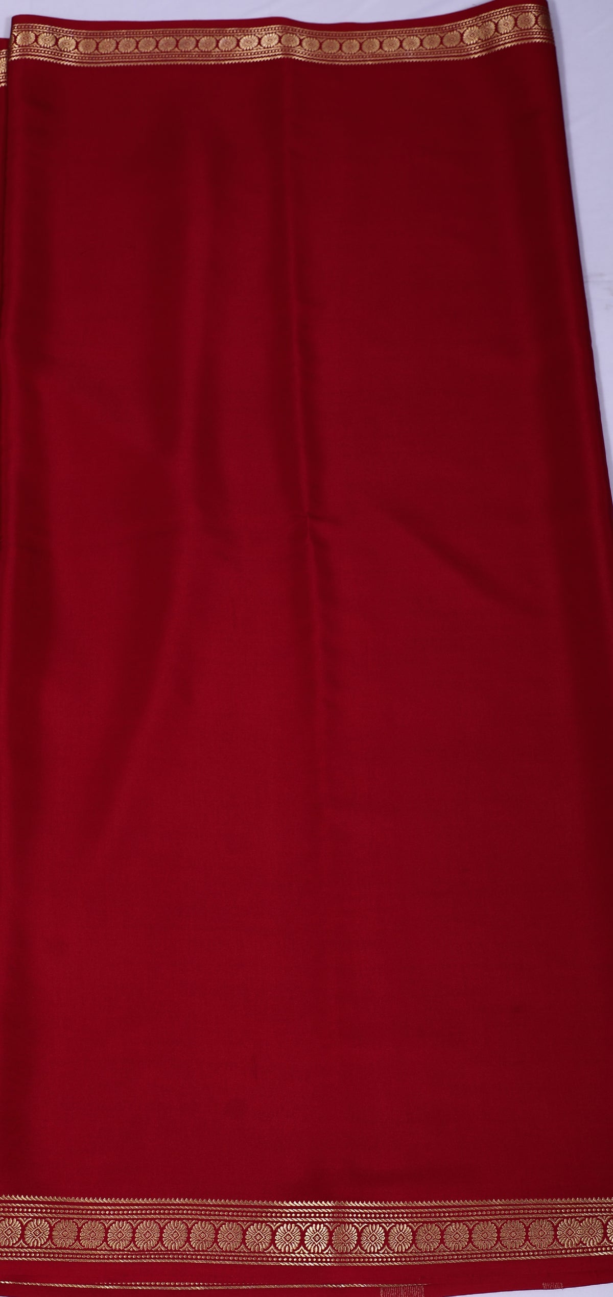 Red CSS Harini Pp Self Pure Crepe Silk Saree