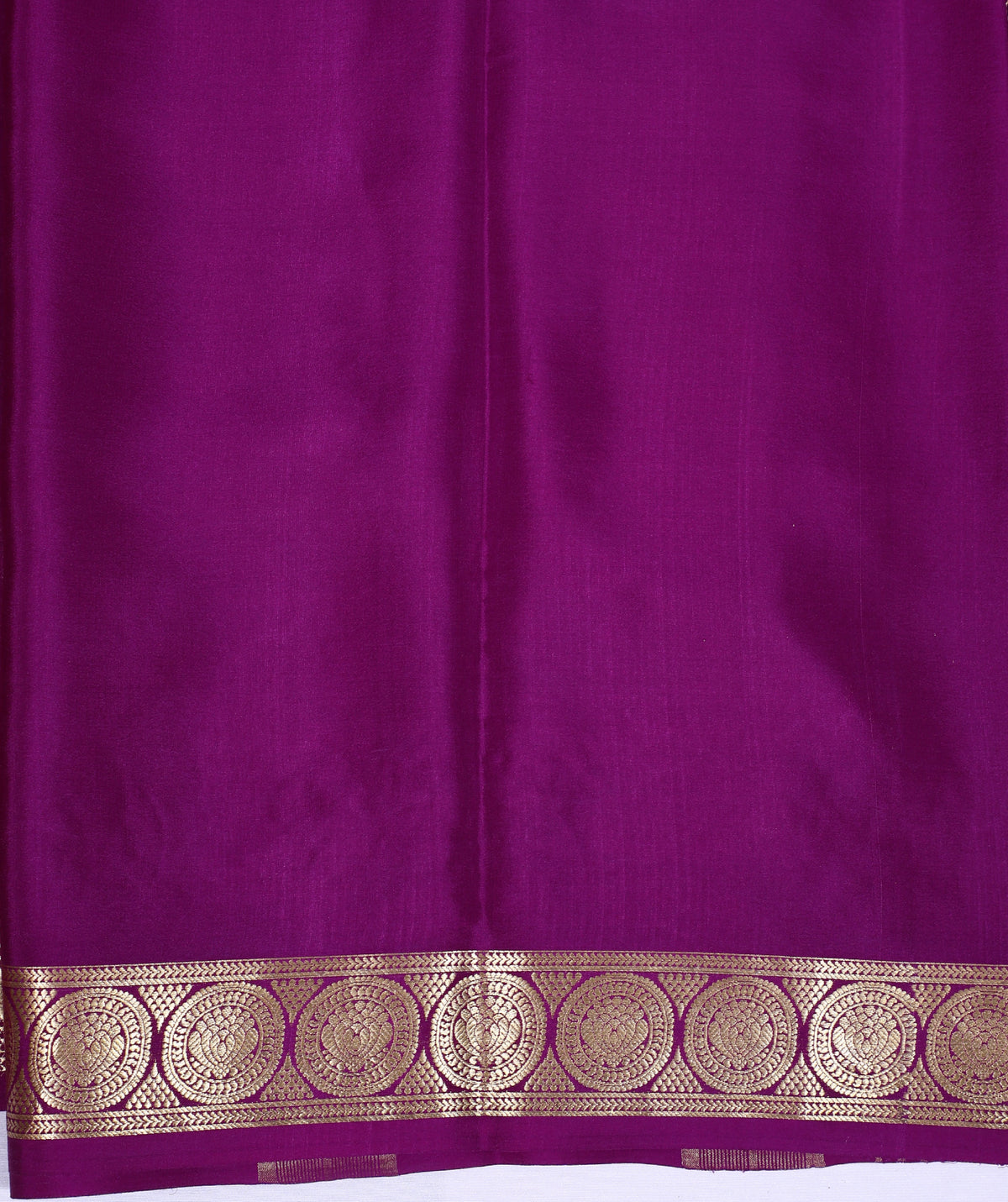 Lavender Self Plain Emb Work Pure Crepe Silk Saree