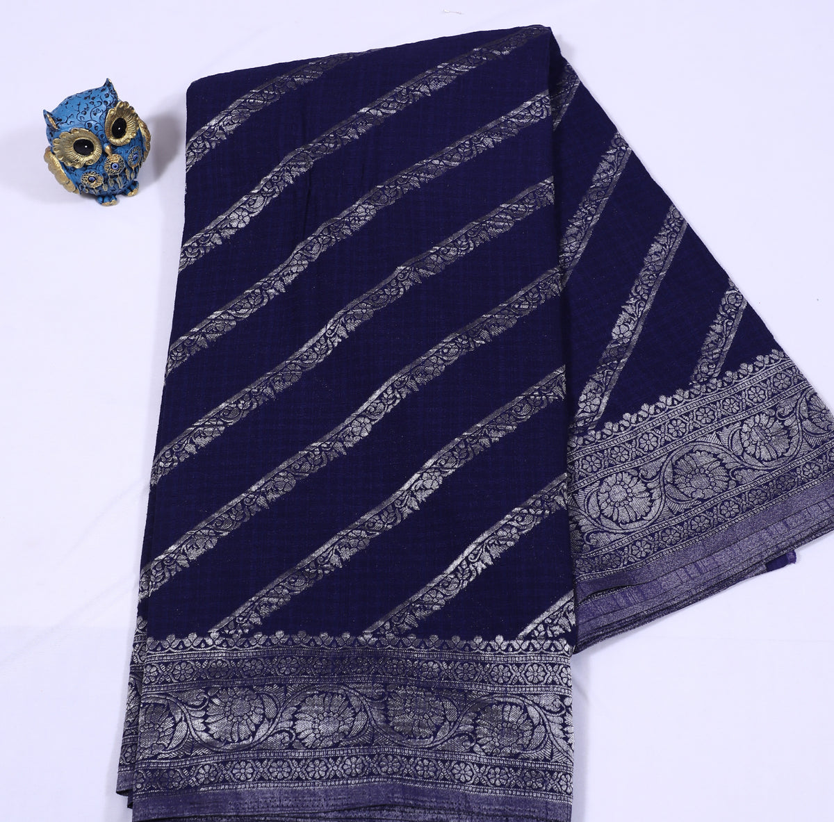 Blue Banarasi Khadi Georgette