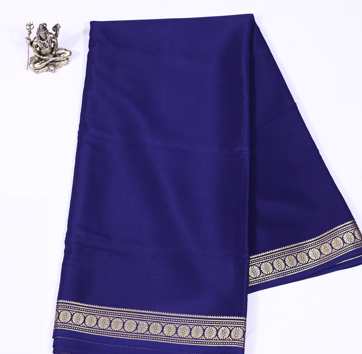 Navy Blue CSS Harini Pp Self Pure Crepe Silk Saree