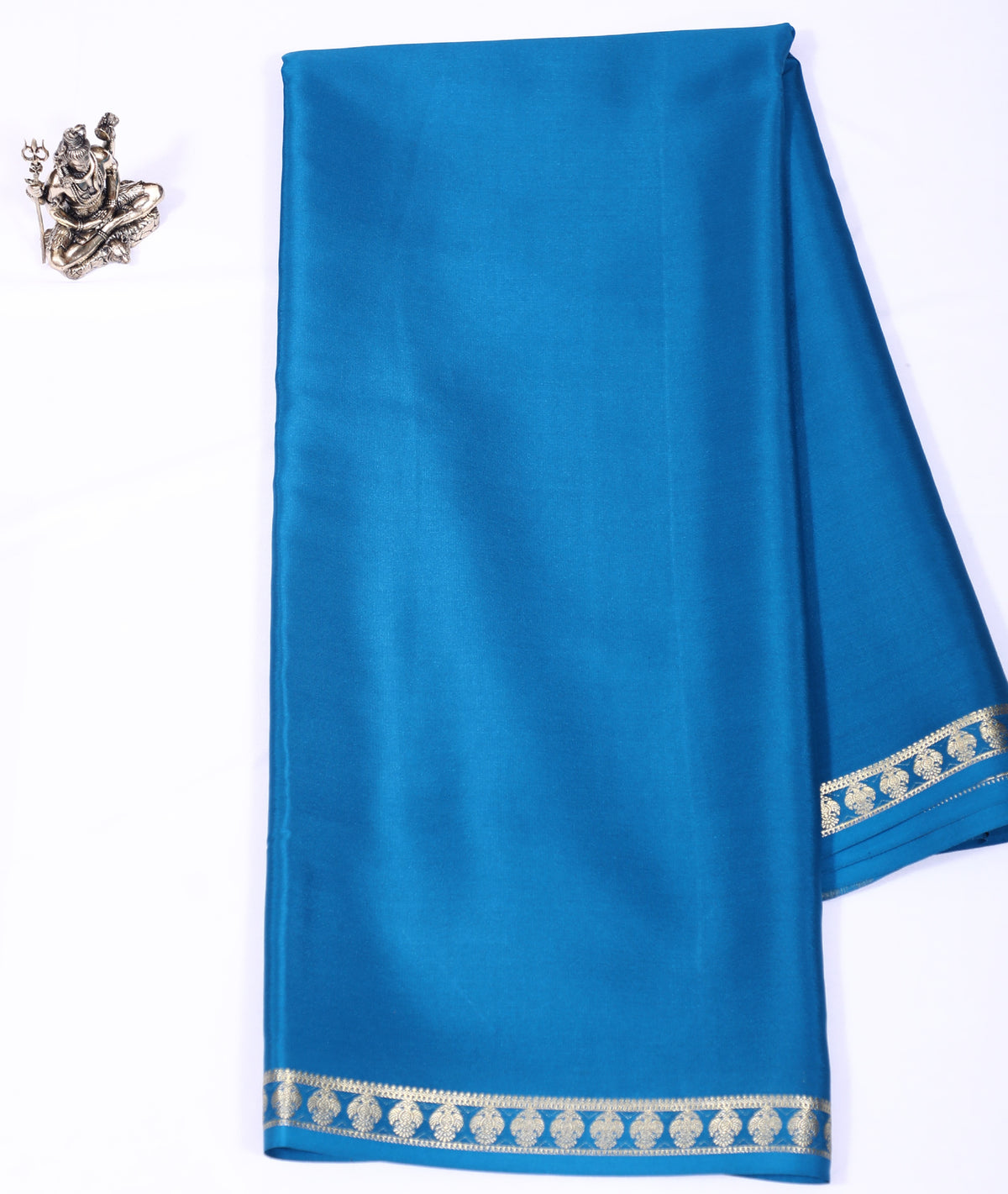 Bottle Green CSS Berunda Pp Self Pure Crepe Silk Saree