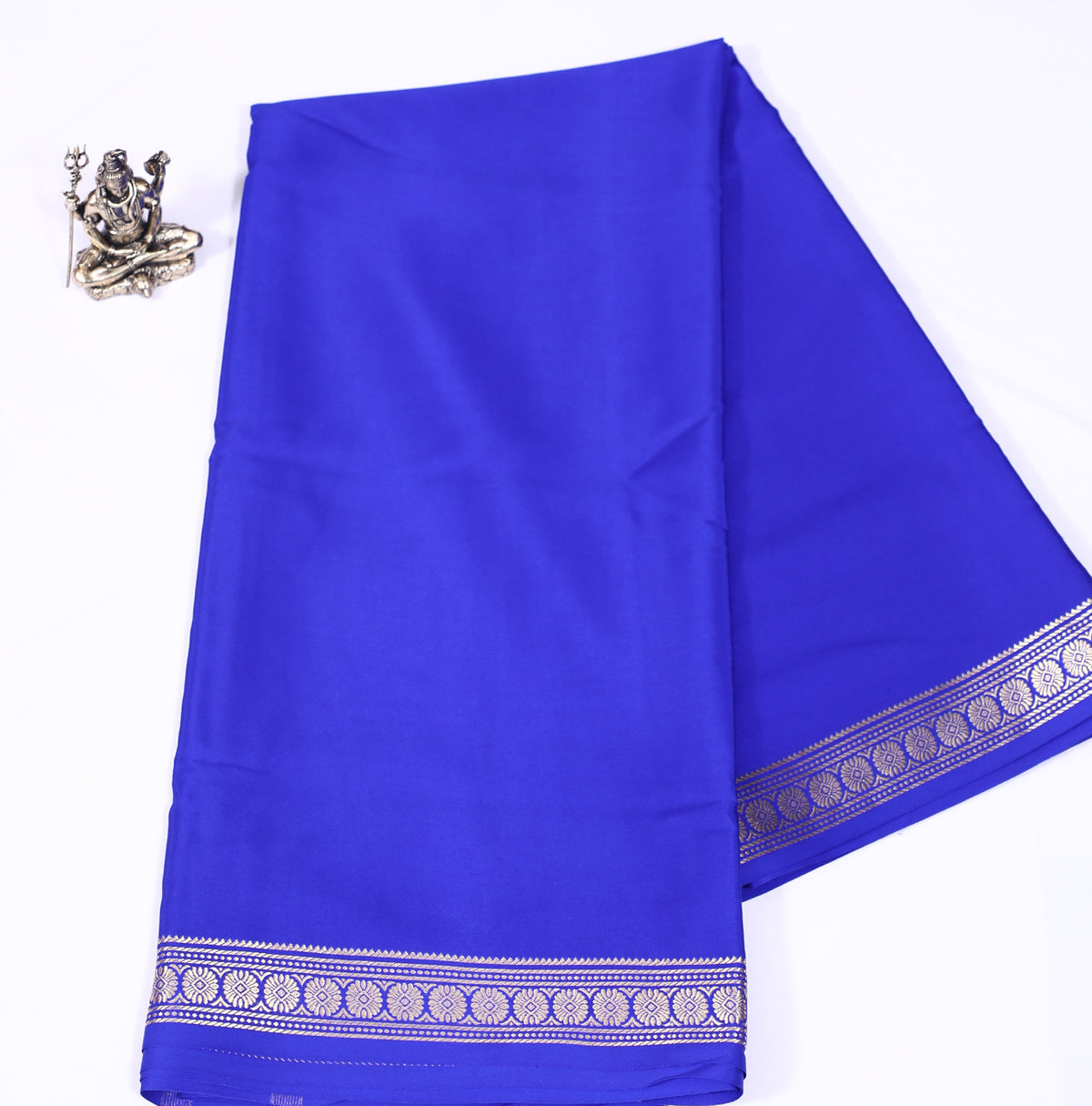 Dark Blue CSS Harini Pp Self Pure Crepe Silk Saree