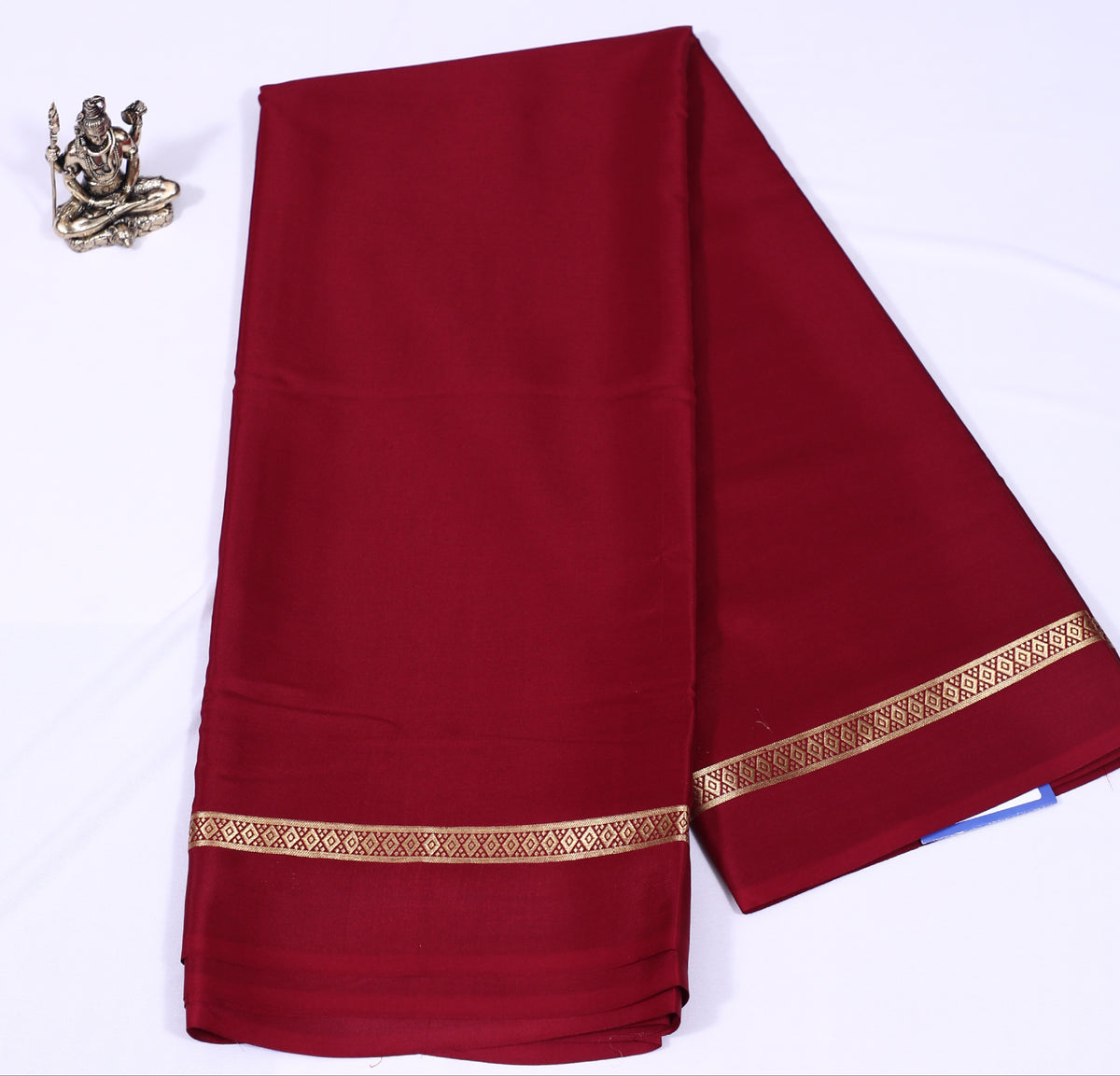 Maroon Ritu Btx Self Pure Crepe Silk Saree