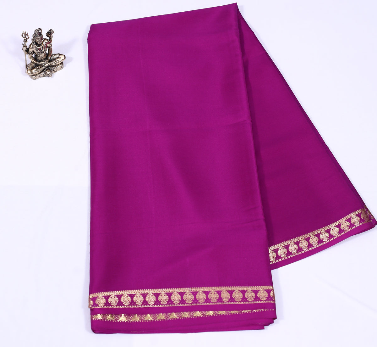 Dark Pink CSS Berunda Pp Self Pure Crepe Silk Saree