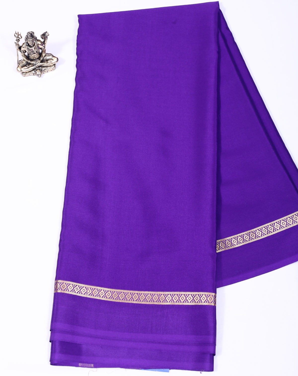 Dark Blue Ritu Btx Self Pure Crepe Silk Saree
