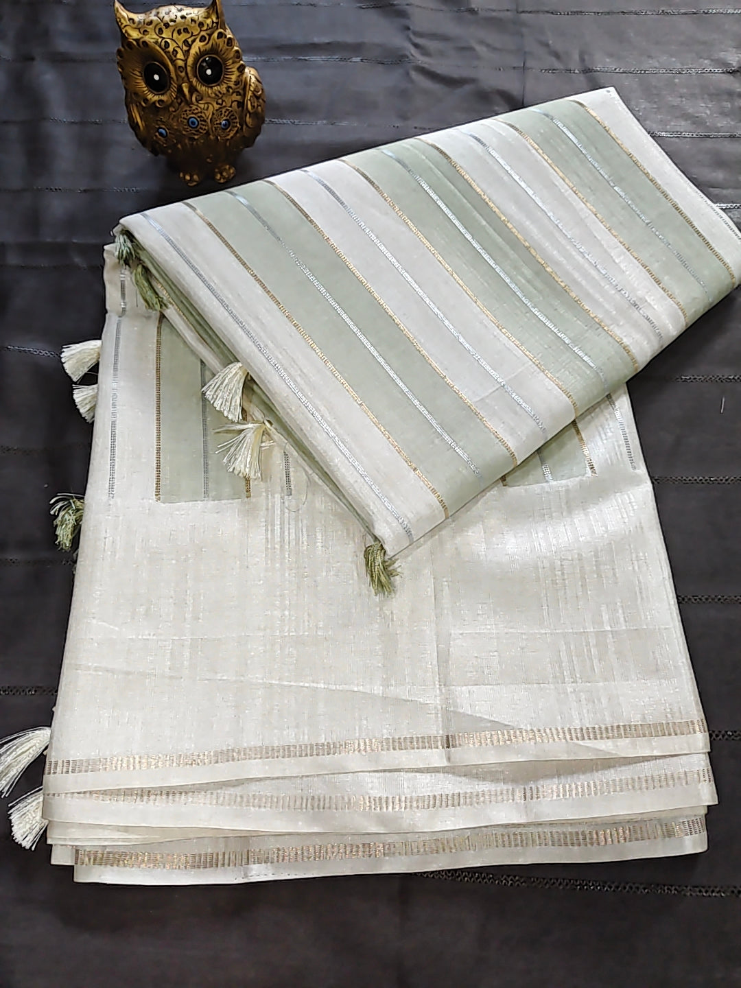 Tussar Sona Chandi Saree
