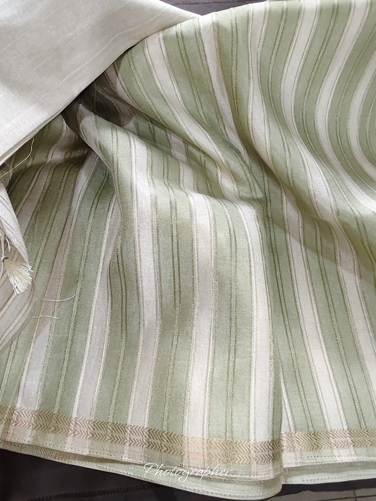 Tussar Arrow Br Natural Saree