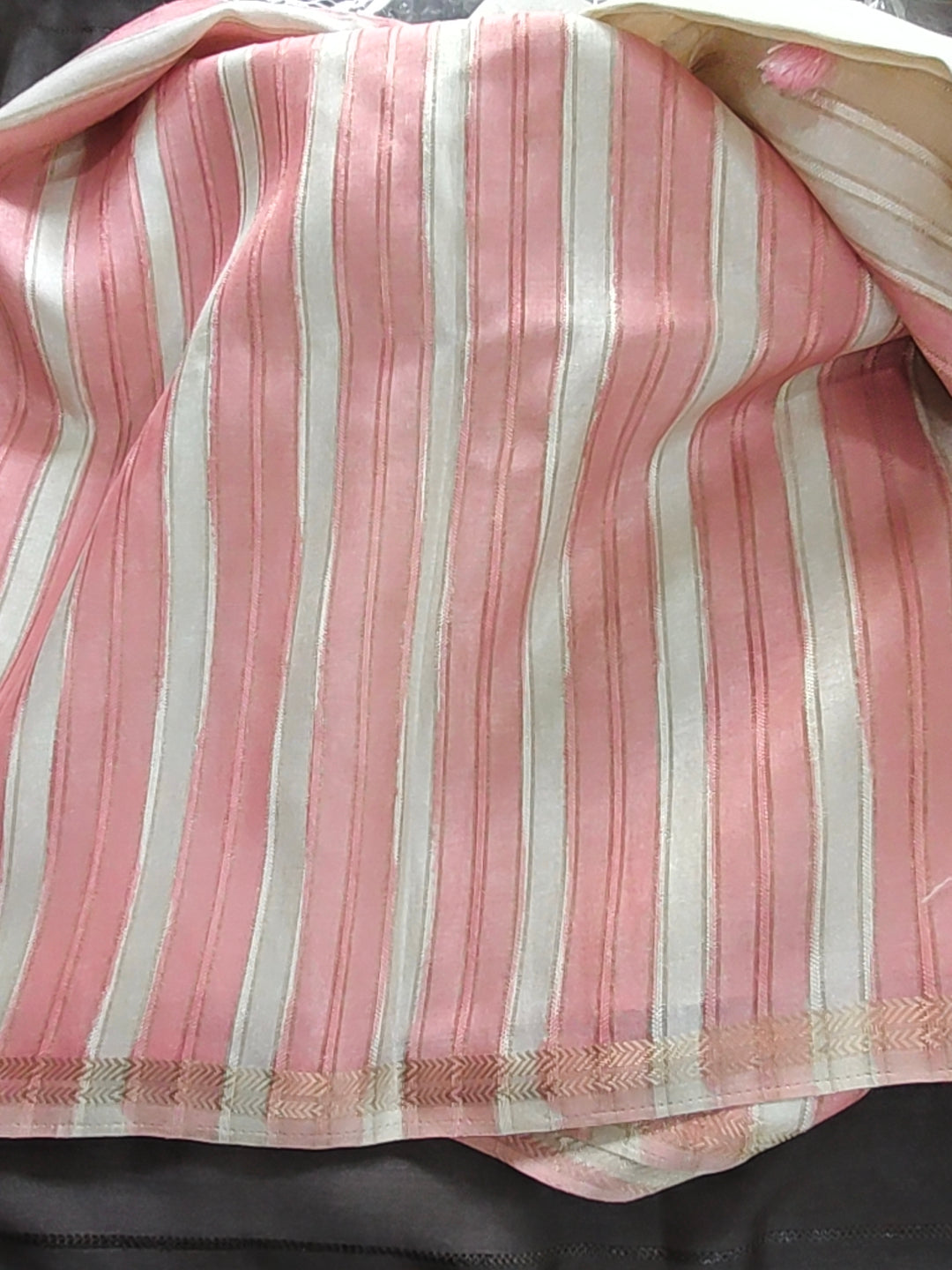 Tussar Arrow Br Natural Saree