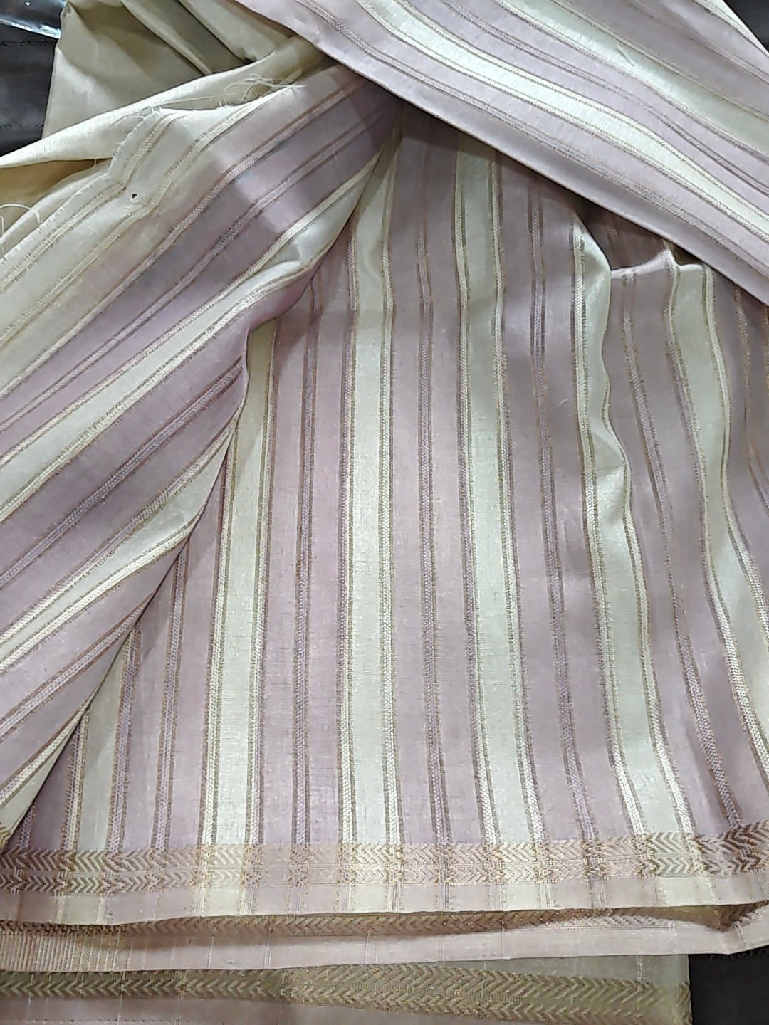 Tussar Arrow Br Natural Saree