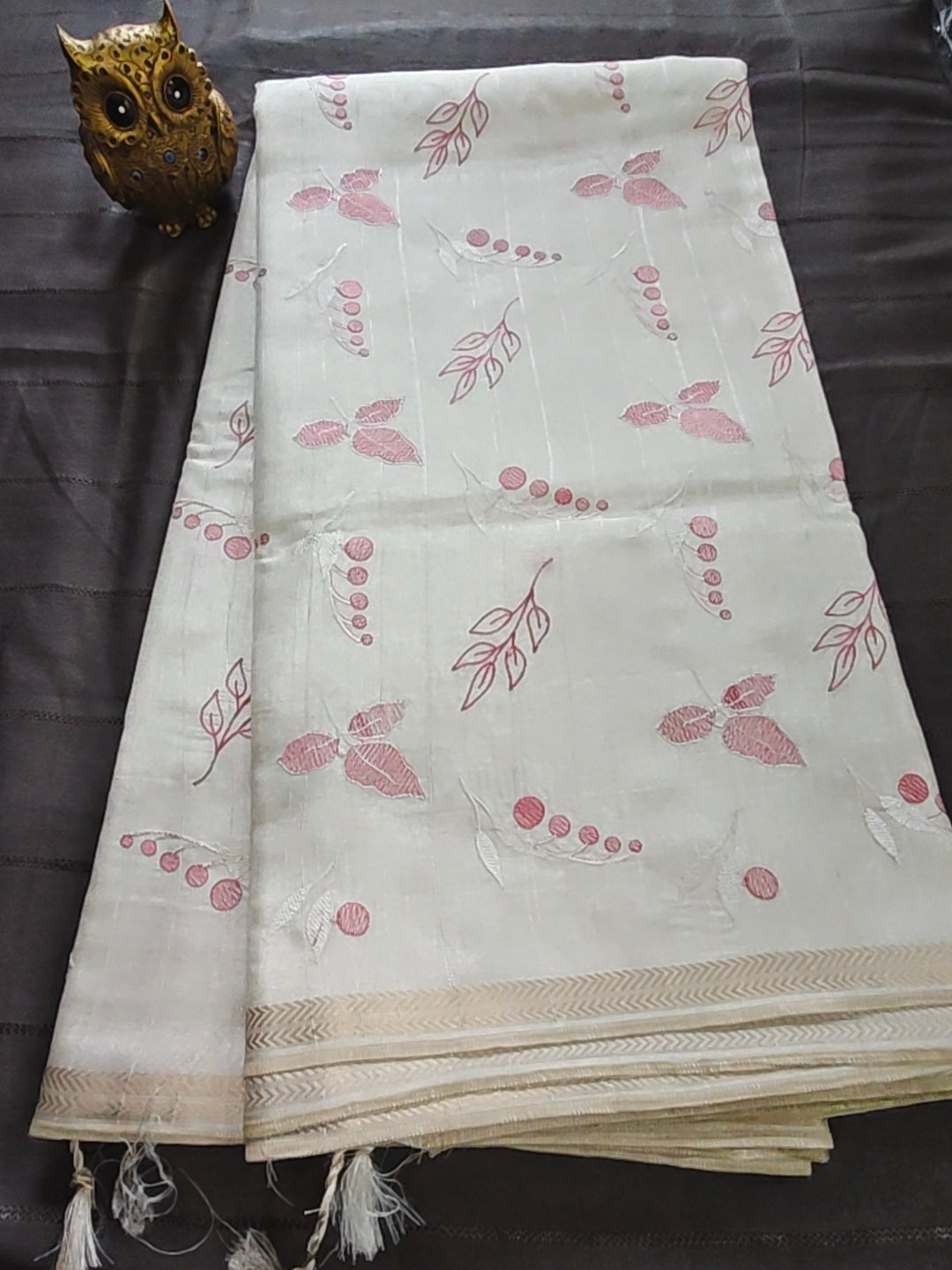Tussar Embroidery Saree D#281