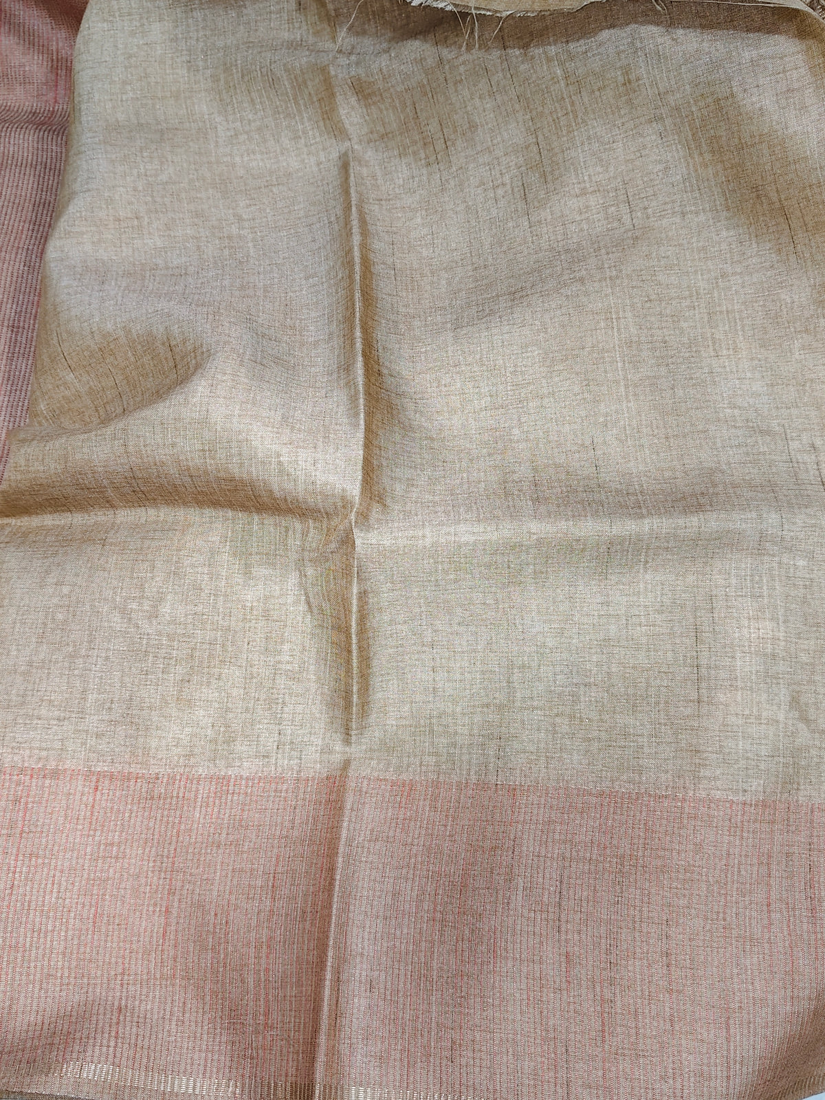 Tussar Embroidery Saree D#606