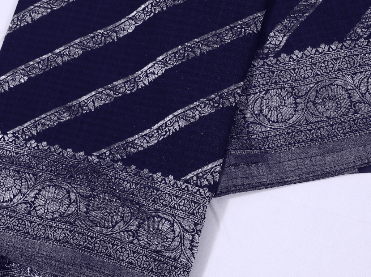 Blue Banarasi Khadi Georgette